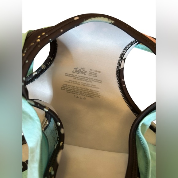 Justice Mint and Black “Gymnastics”‎ Tank Top with Built In Bra - Picture 3 of 4